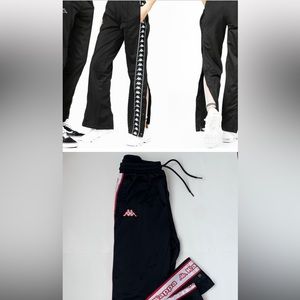 Kappa Track Pants With Snap Button Side Bands